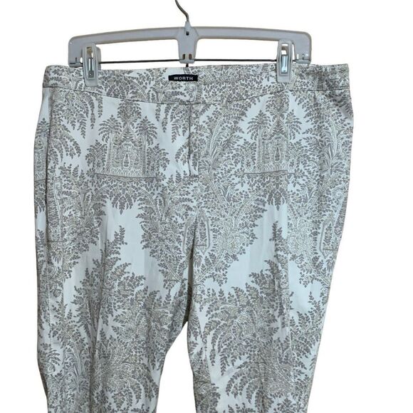 WORTH New York Womens Size 8 Multicolor Paisley Tree Print Stretch Dress Pants - Picture 2 of 8